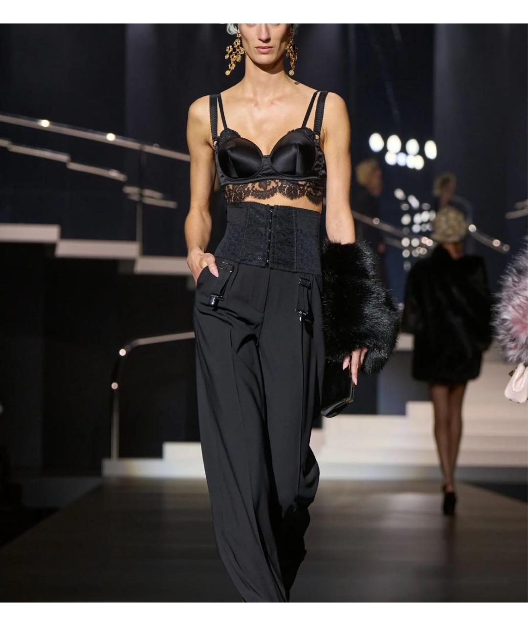 DOLCE&GABBANA Черный кружевной корсет, фото 3