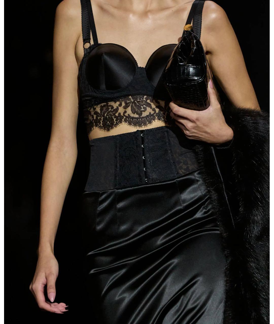 DOLCE&GABBANA Черная юбка миди, фото 5