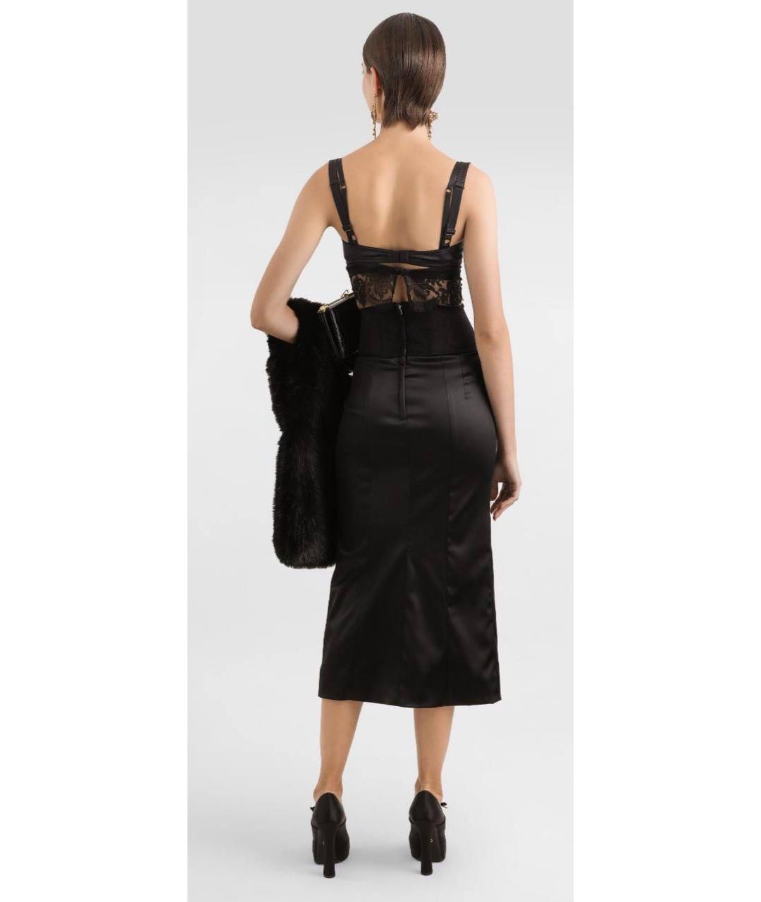 DOLCE&GABBANA Черная юбка миди, фото 2