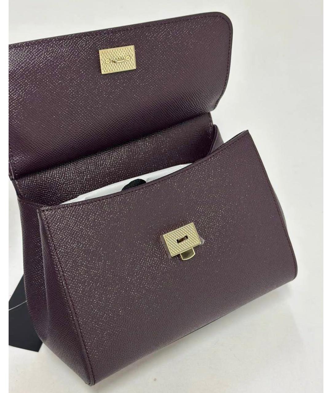 DOLCE&GABBANA Коричневая кожаная сумка с короткими ручками, фото 4