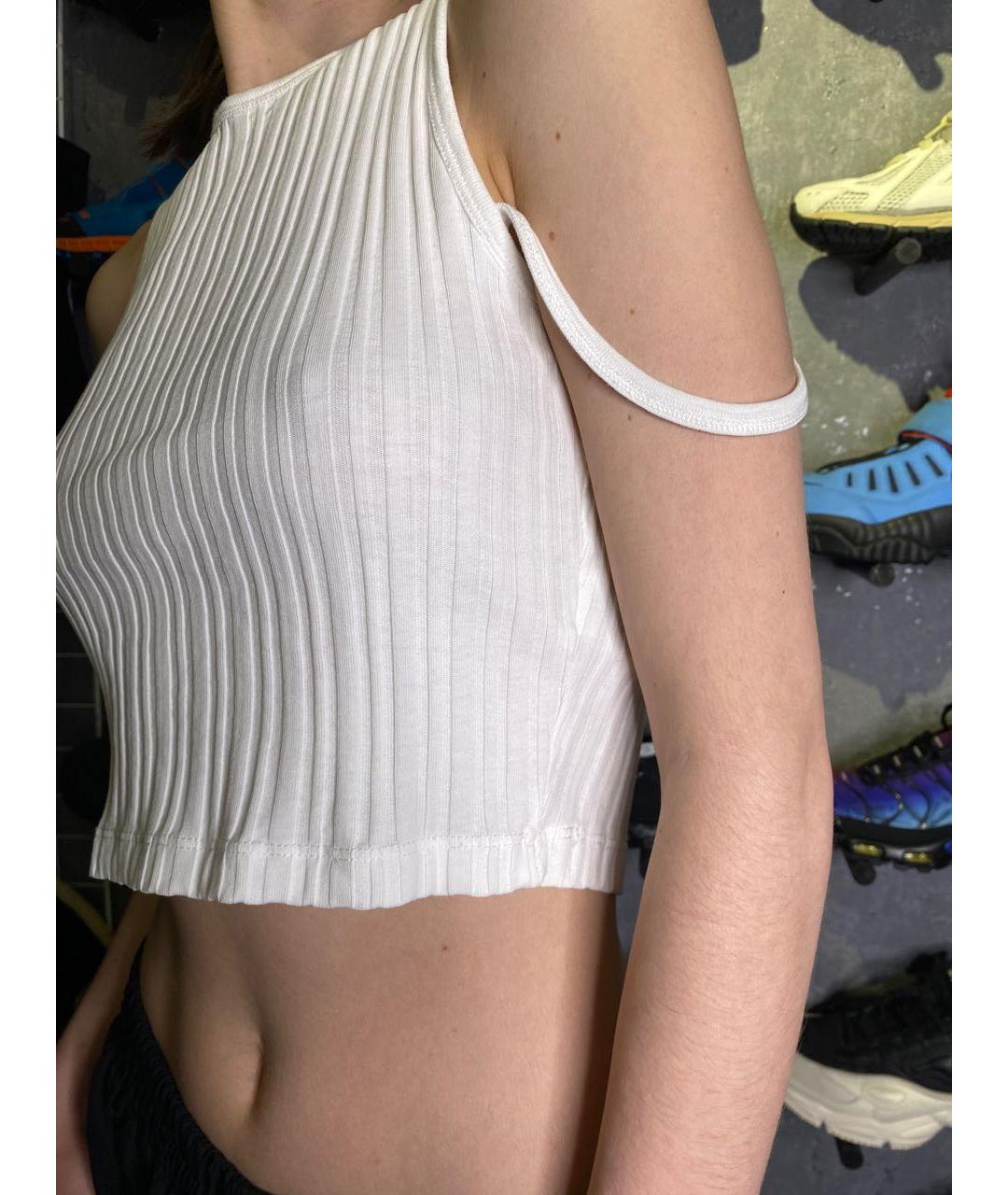 HELMUT LANG Белая хлопковая майка, фото 4
