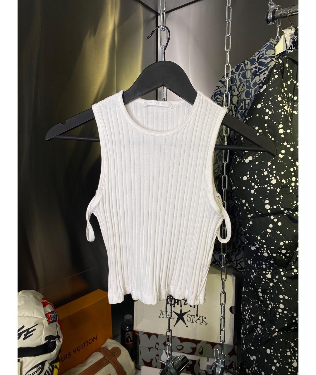 HELMUT LANG Белая хлопковая майка, фото 2