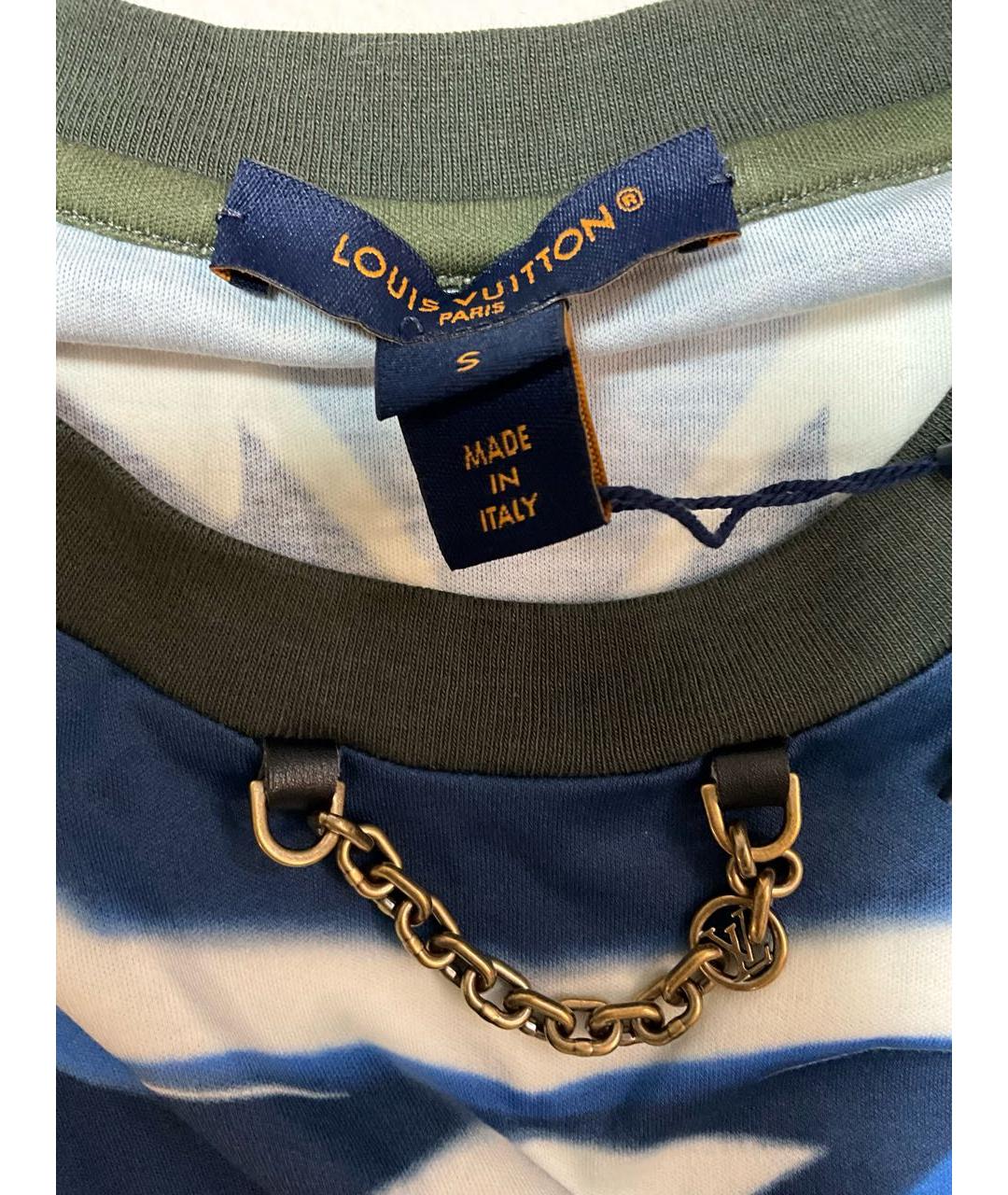 LOUIS VUITTON Синяя хлопковая футболка, фото 5