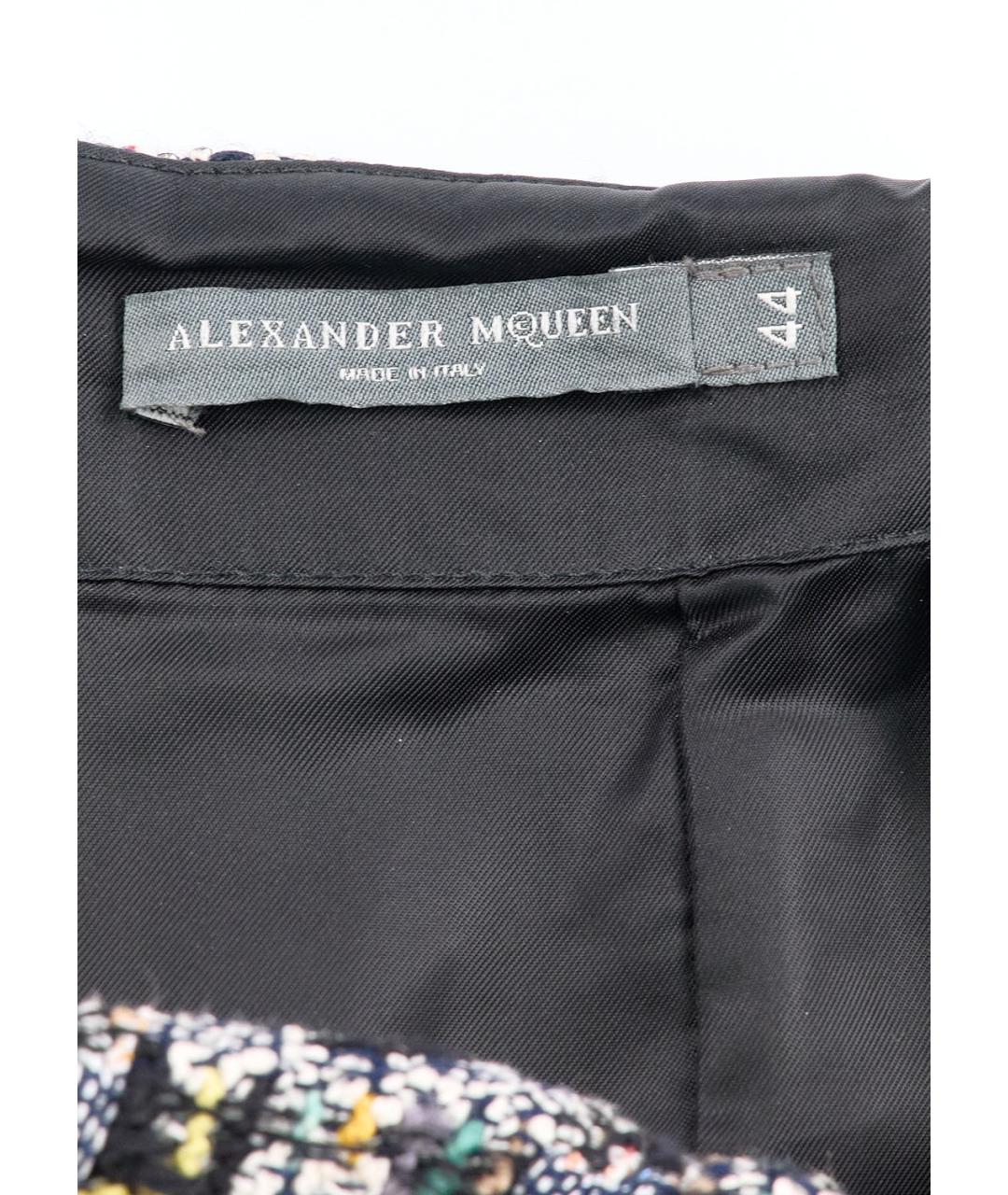 ALEXANDER MCQUEEN Мульти хлопковая юбка мини, фото 3