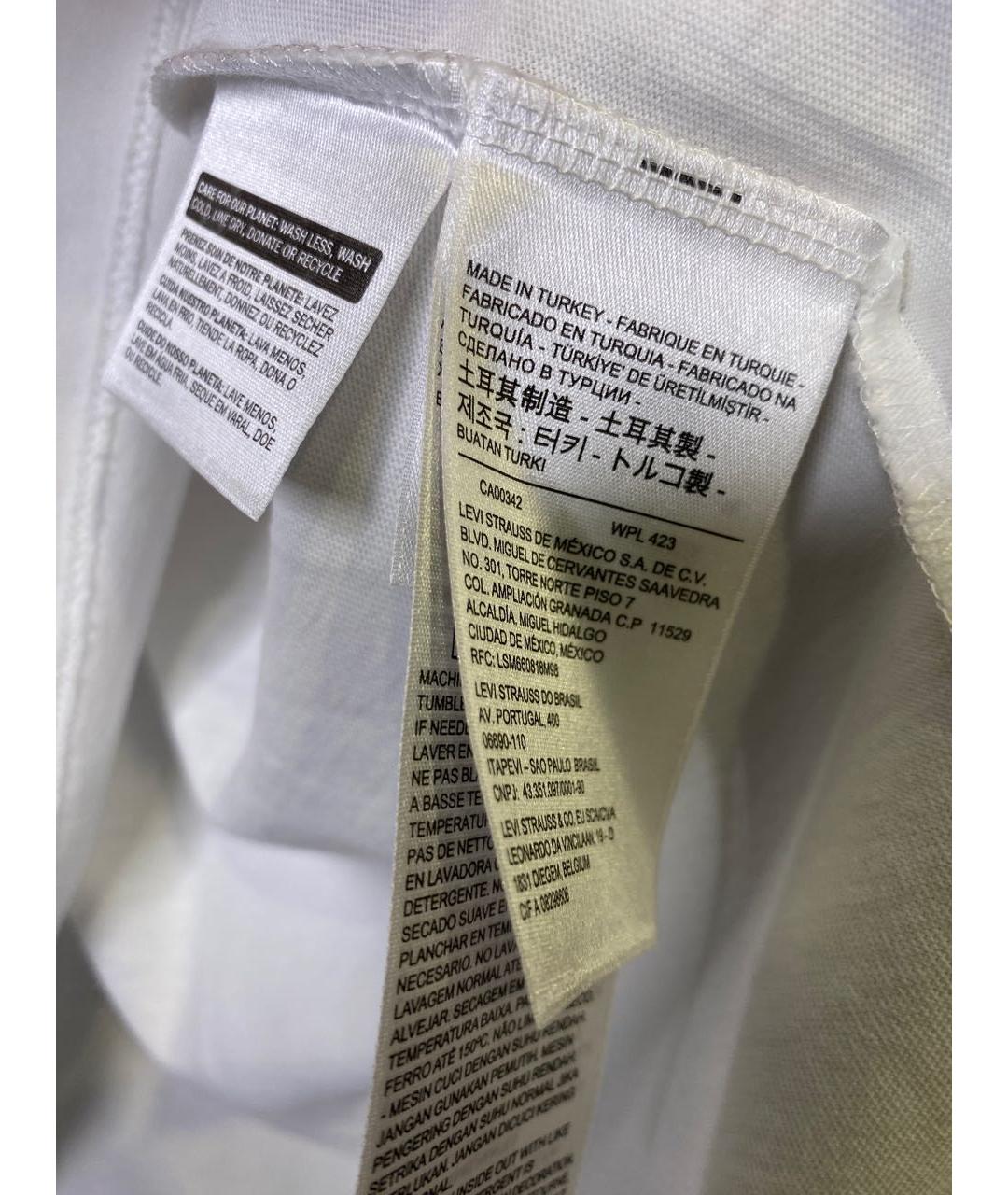 LEVI'S Белая хлопковая футболка, фото 8