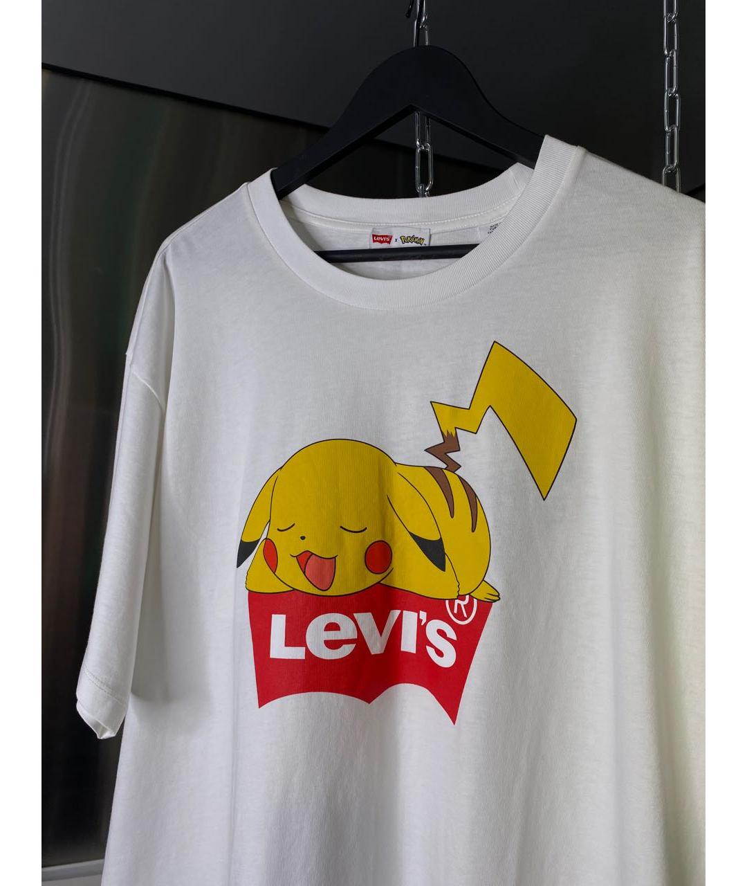 LEVI'S Белая хлопковая футболка, фото 3
