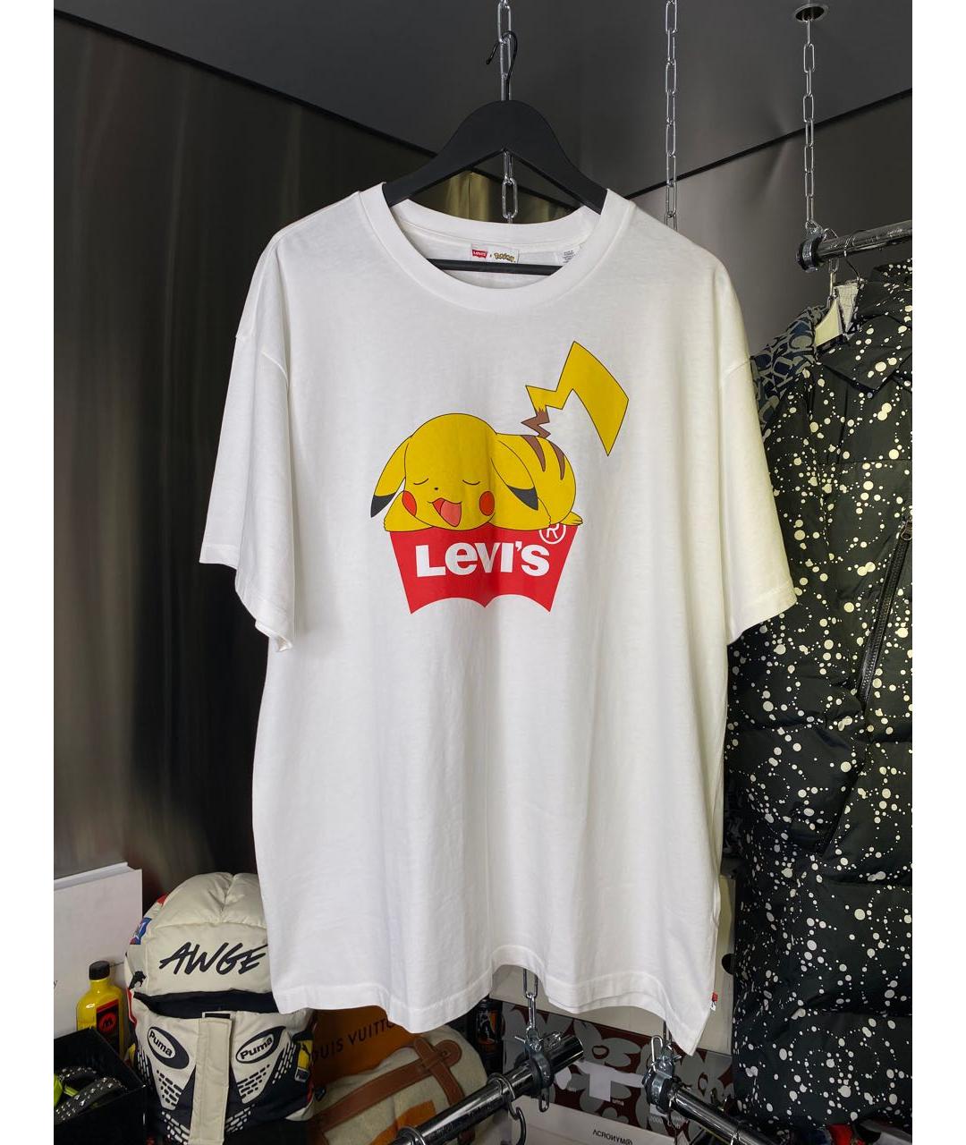 LEVI'S Белая хлопковая футболка, фото 2