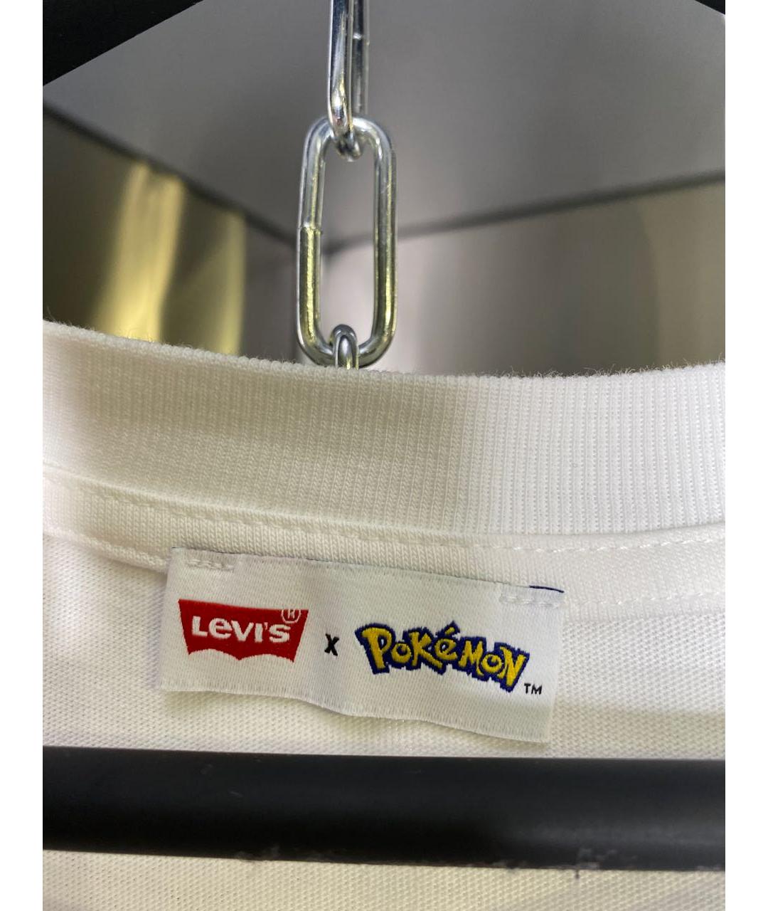 LEVI'S Белая хлопковая футболка, фото 7