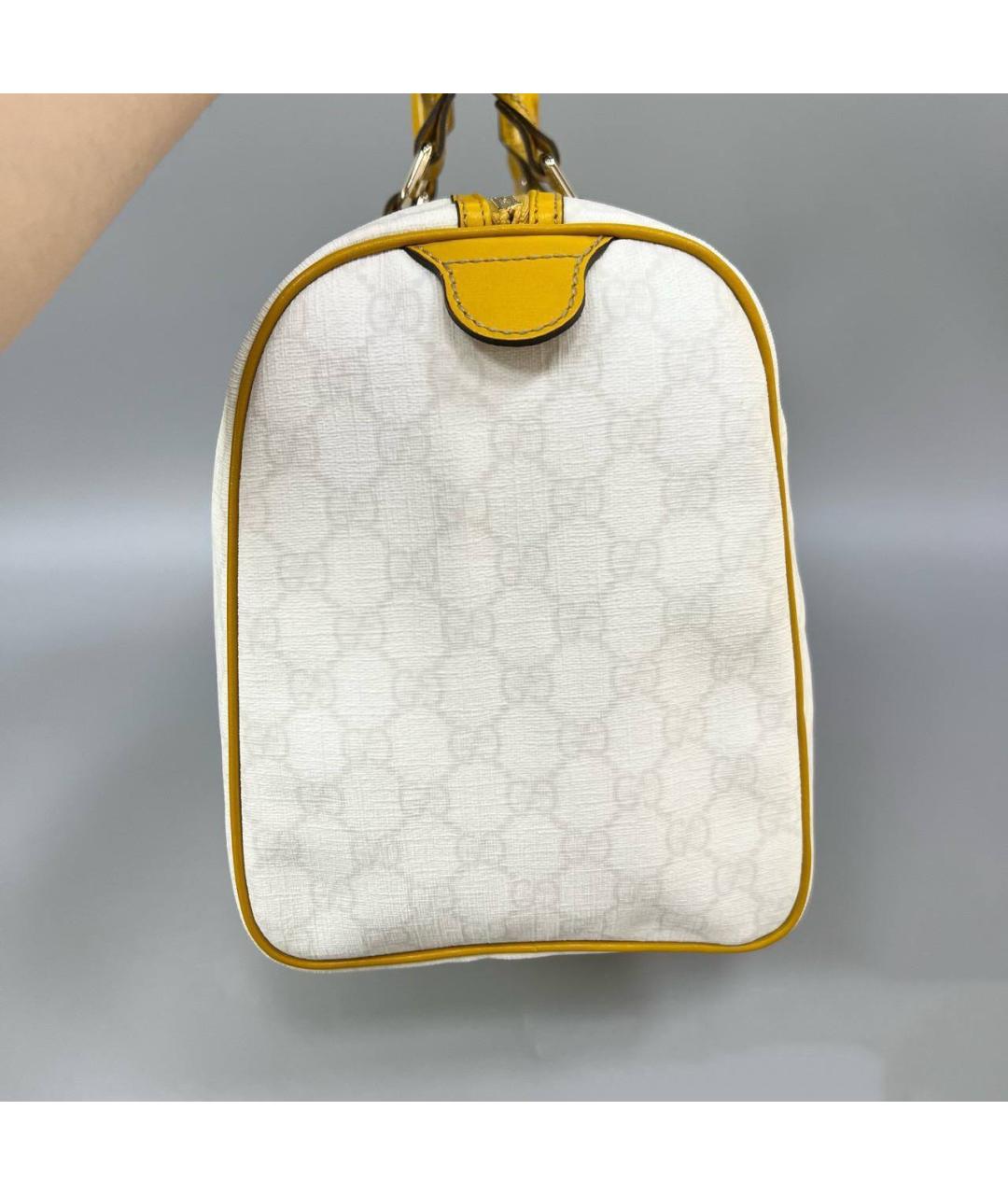 GUCCI Белая кожаная сумка с короткими ручками, фото 6