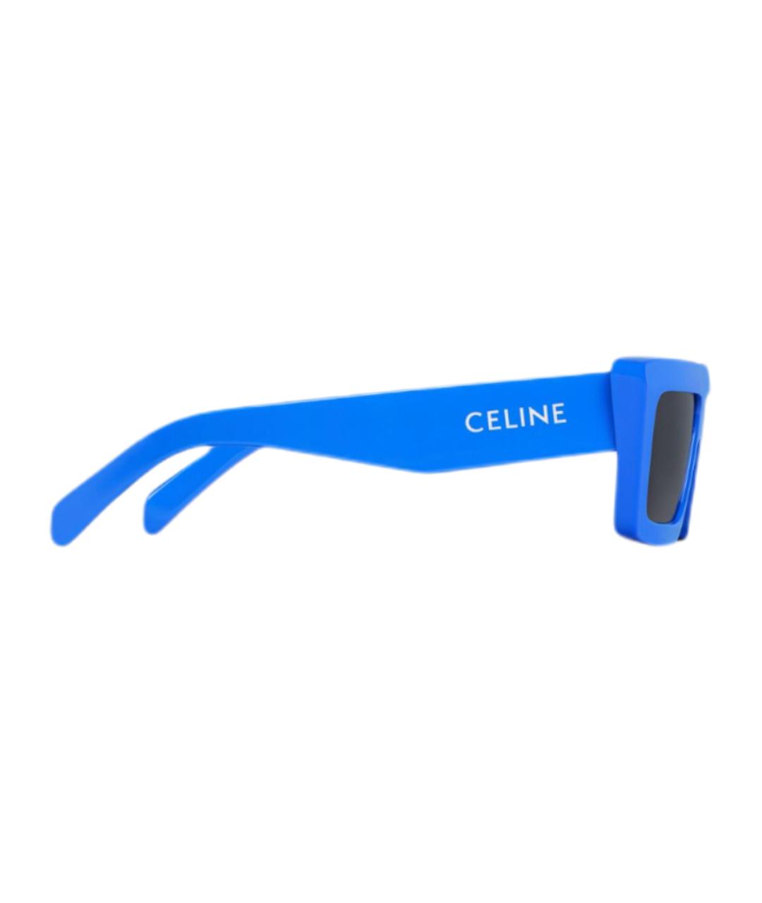 CELINE Синие пластиковые солнцезащитные очки, фото 3