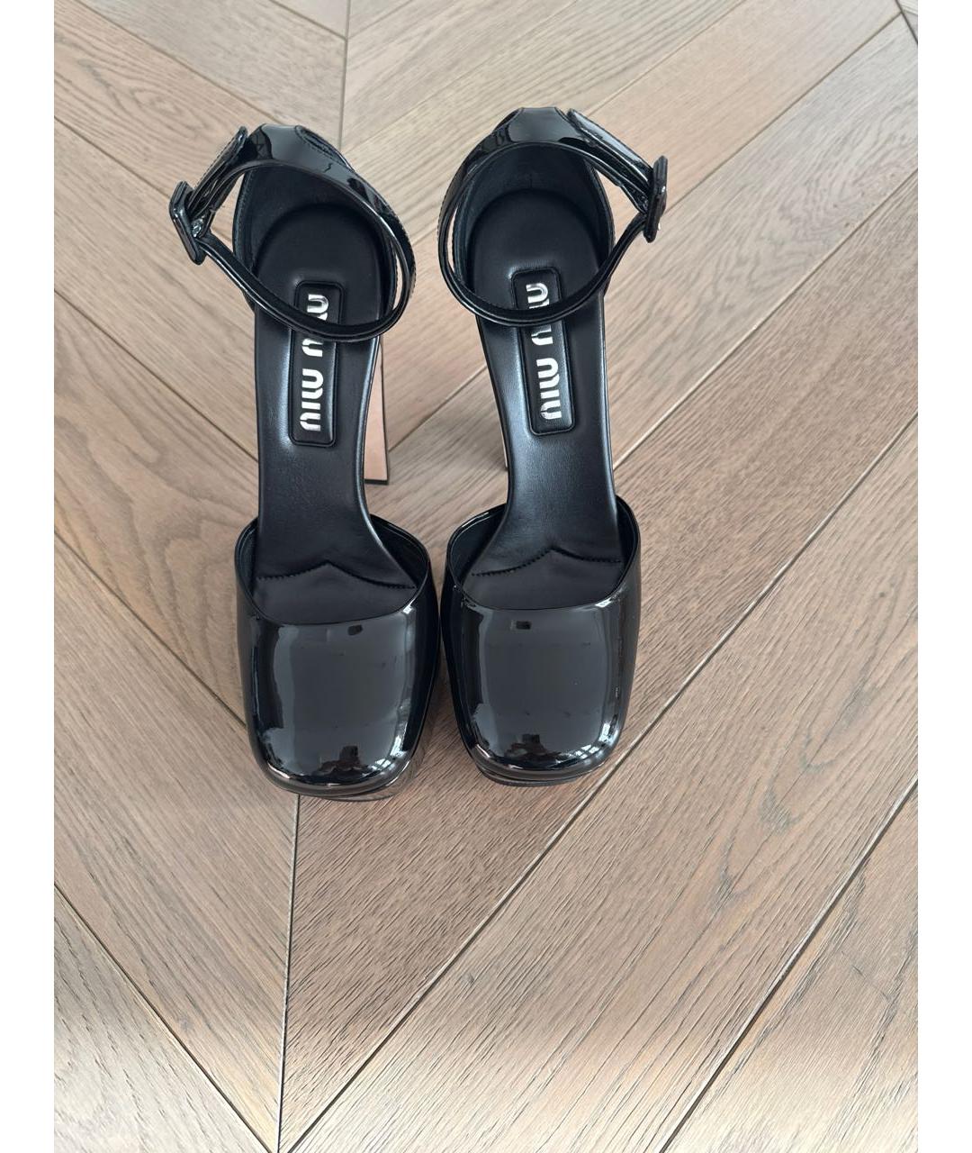 MIU MIU Черные туфли из лакированной кожи, фото 3