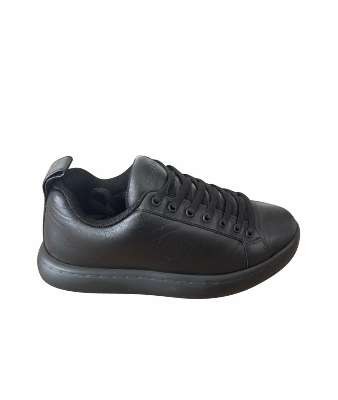 BOTTEGA VENETA Черные кожаные низкие кроссовки / кеды, фото 1