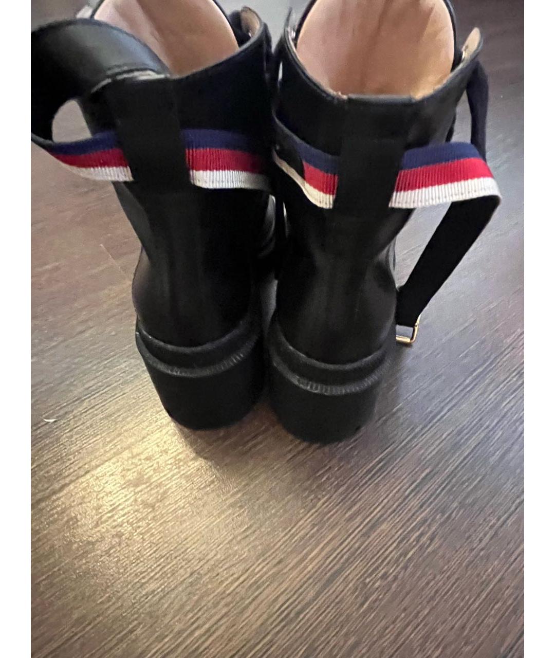 GUCCI Черные кожаные ботильоны, фото 5