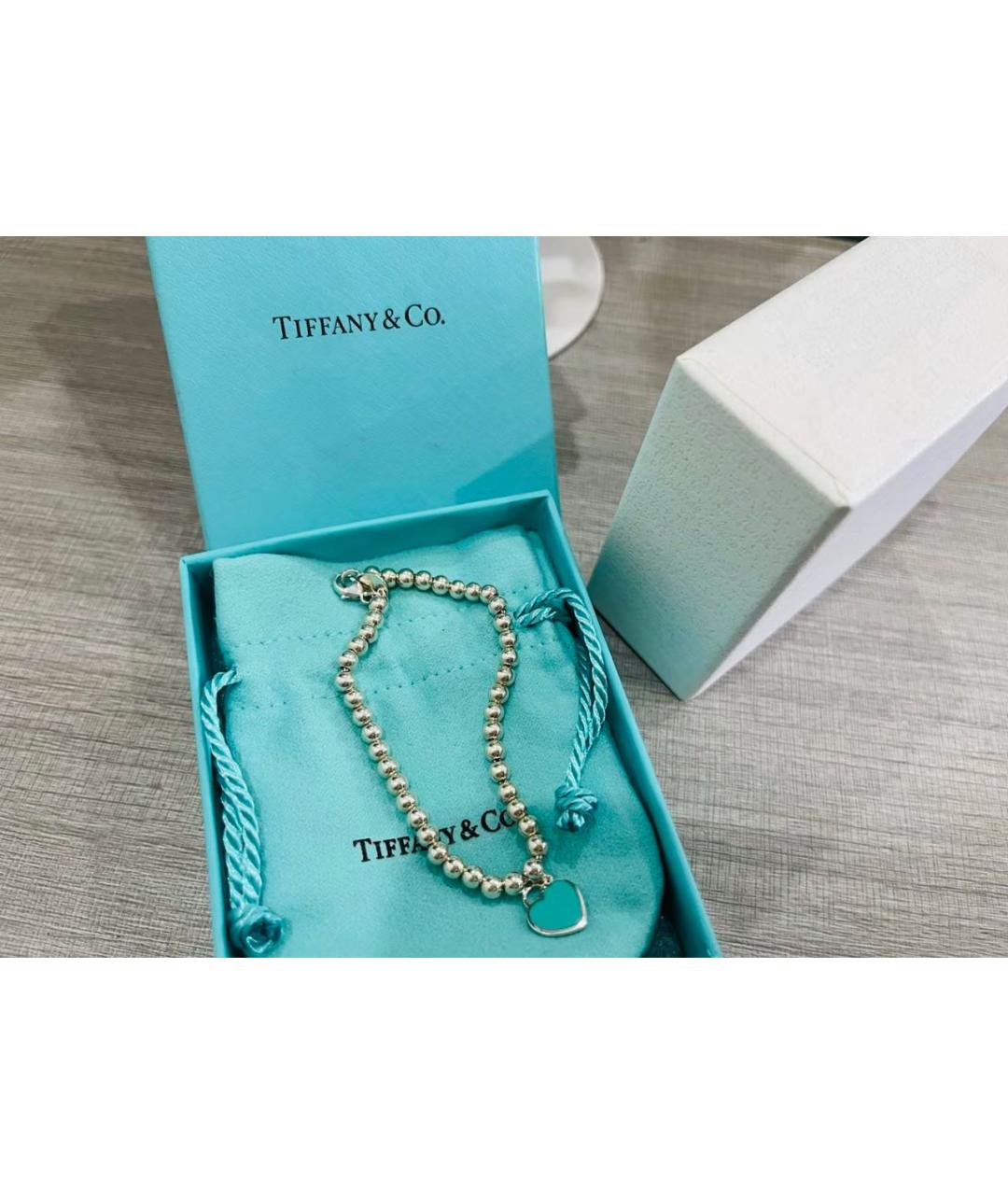 TIFFANY&CO Бирюзовый серебряный браслет, фото 6