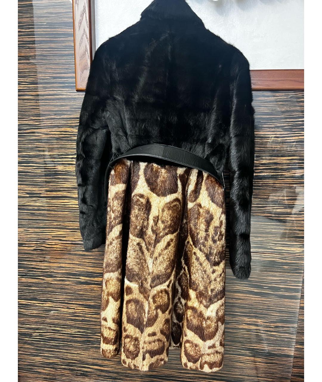 GUCCI Черная меховая шуба, фото 2