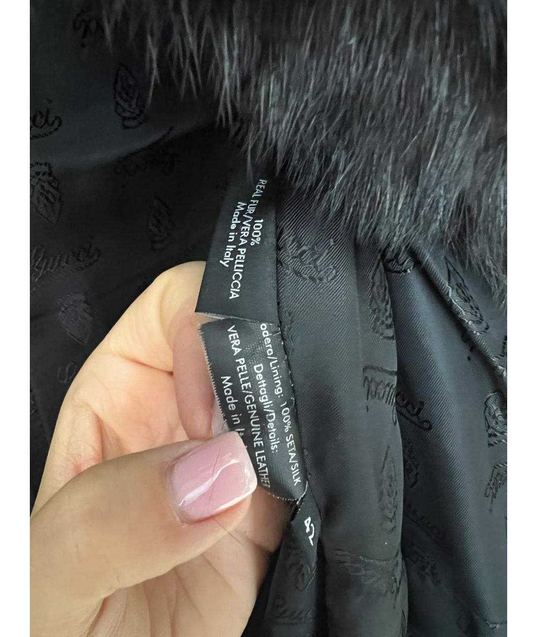 GUCCI Черная меховая шуба, фото 4