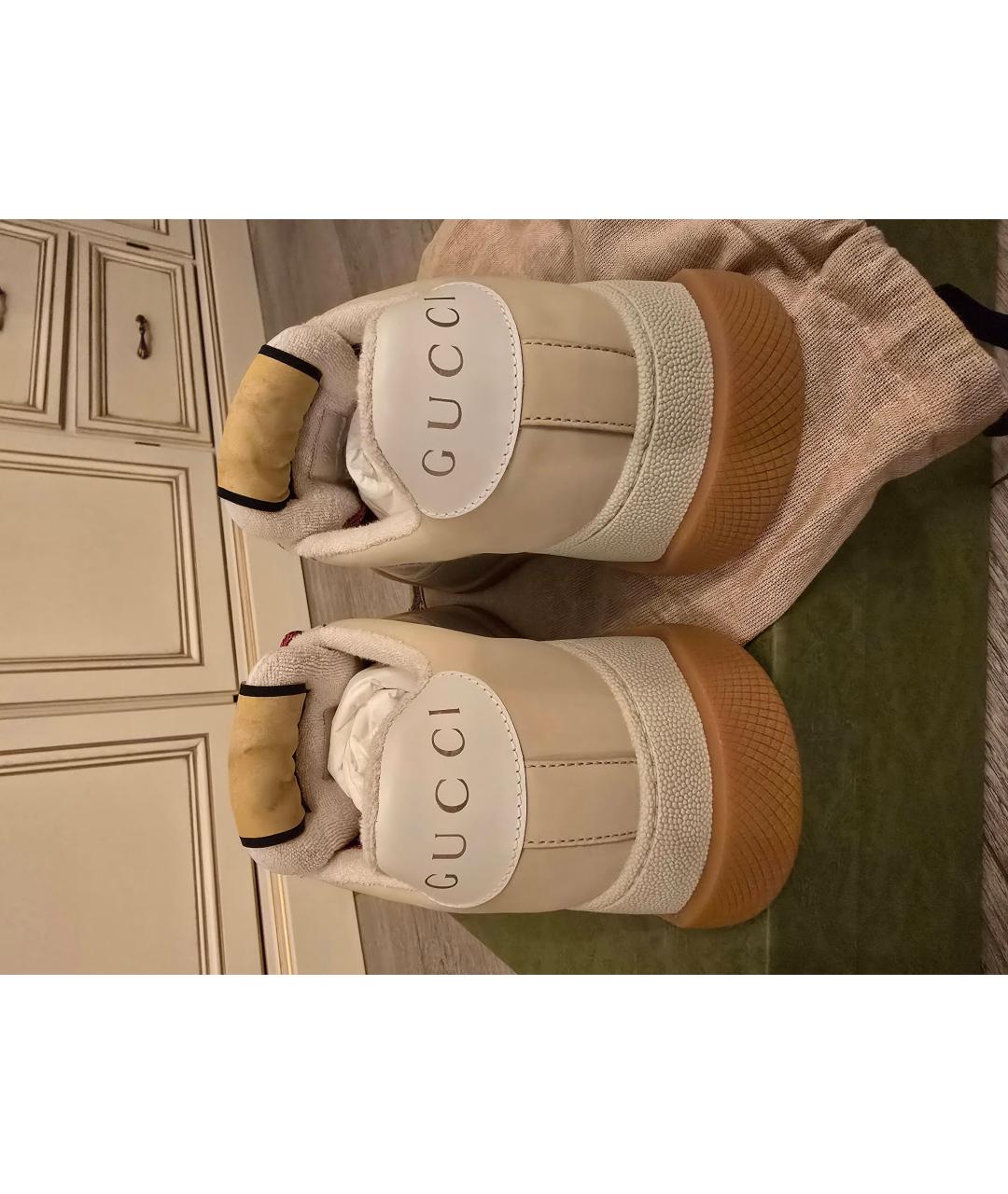 GUCCI Бежевые кроссовки, фото 4