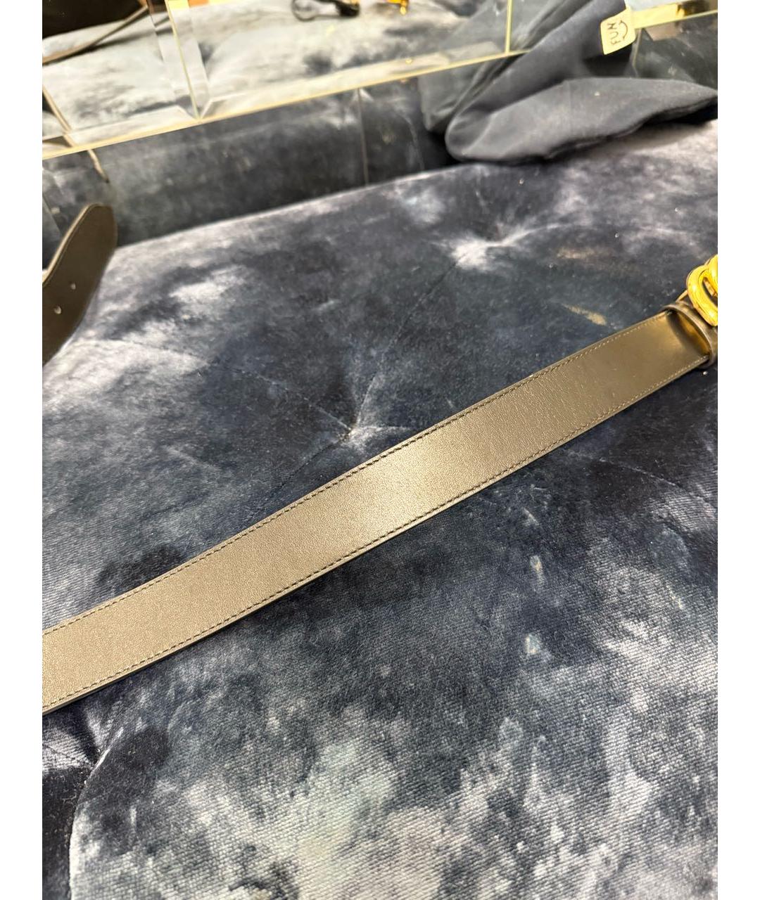 GUCCI Черный кожаный ремень, фото 7