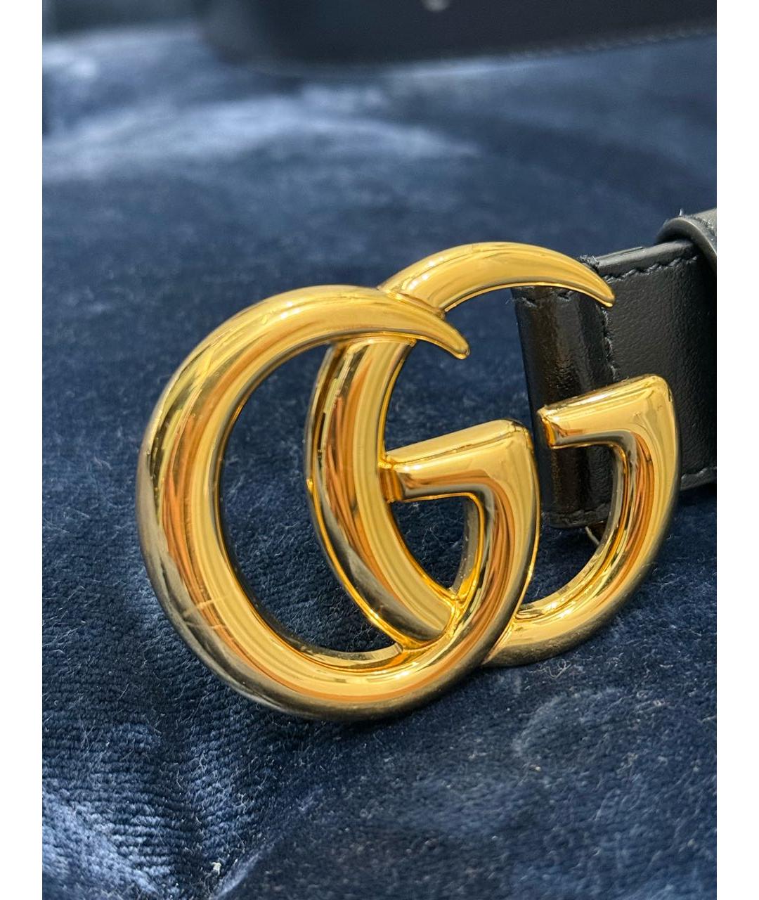 GUCCI Черный кожаный ремень, фото 5