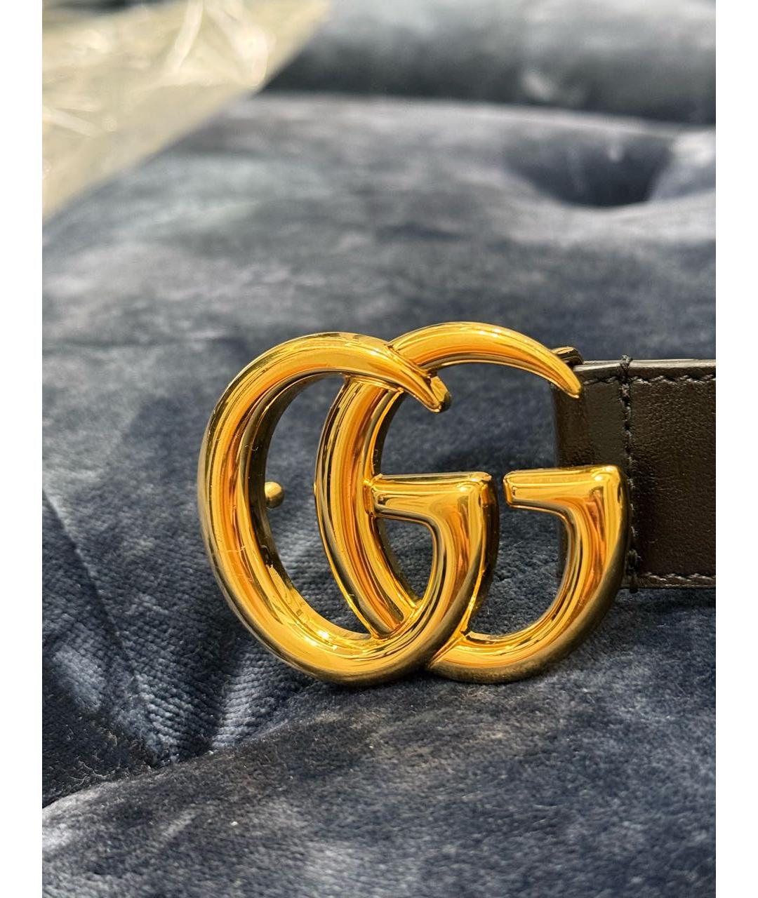 GUCCI Черный кожаный ремень, фото 8