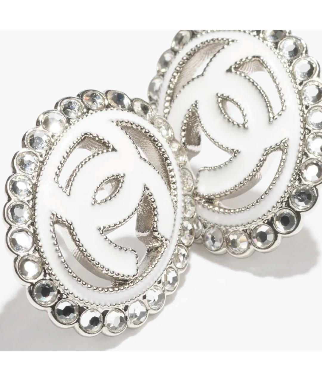 CHANEL Серебряные металлические серьги, фото 2