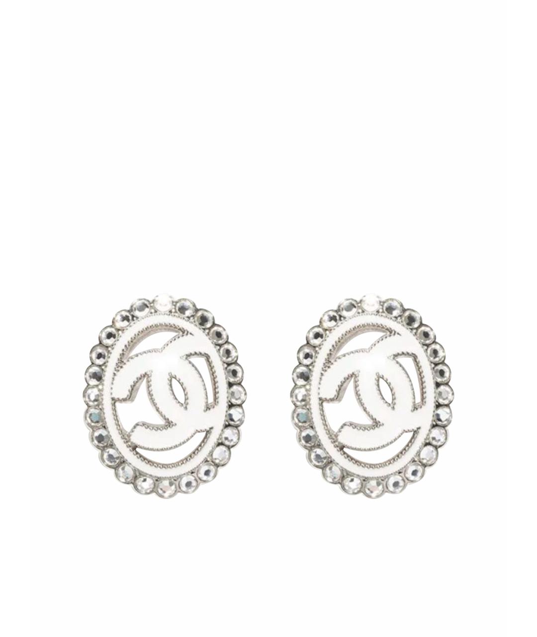 CHANEL Серебряные металлические серьги, фото 1