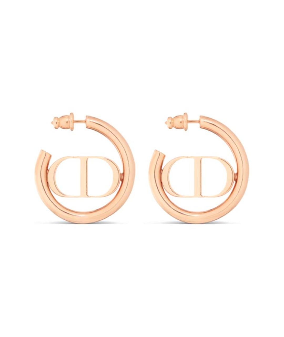 CHRISTIAN DIOR Золотые металлические серьги, фото 2