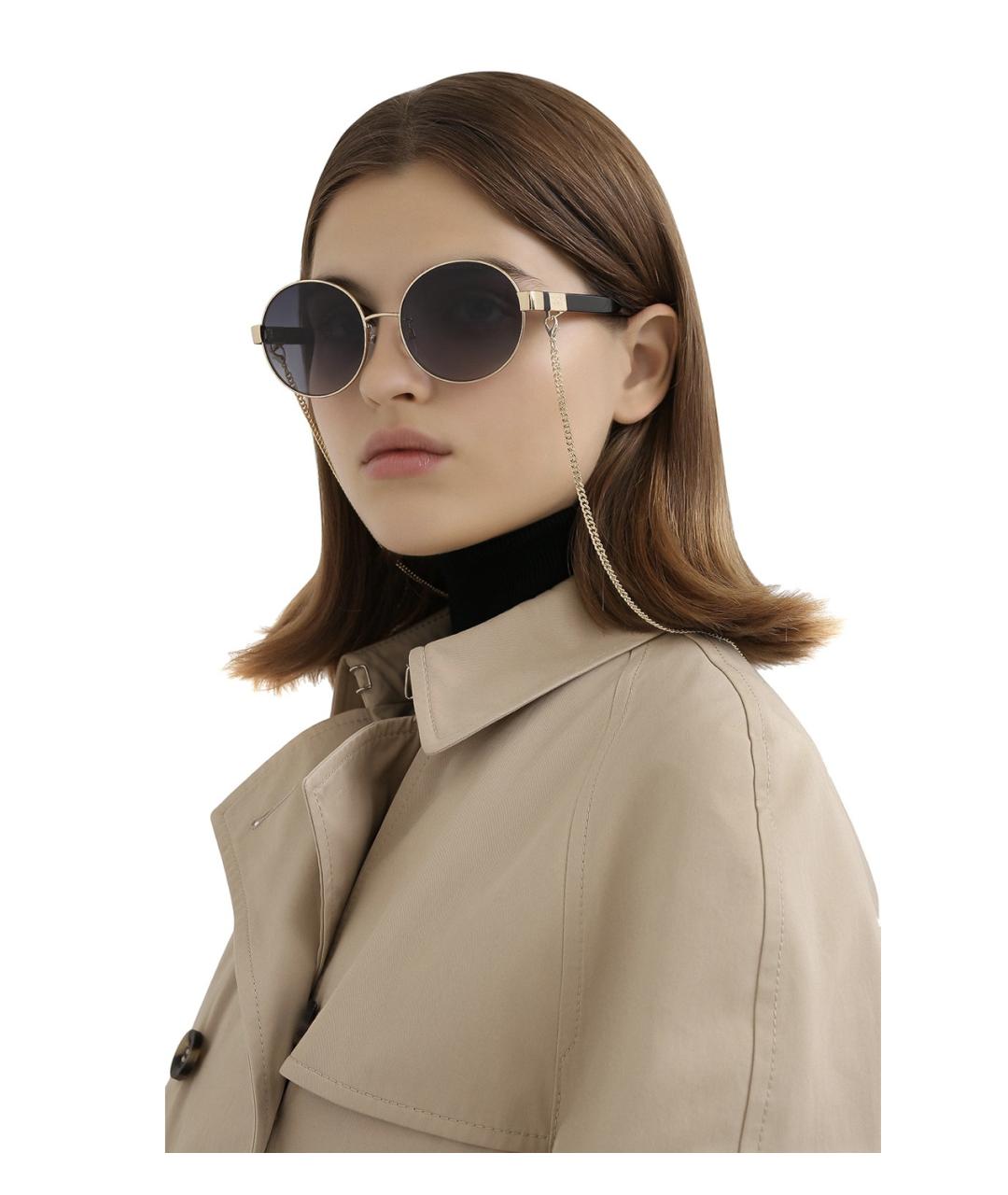 MARC JACOBS Золотые металлические солнцезащитные очки, фото 3
