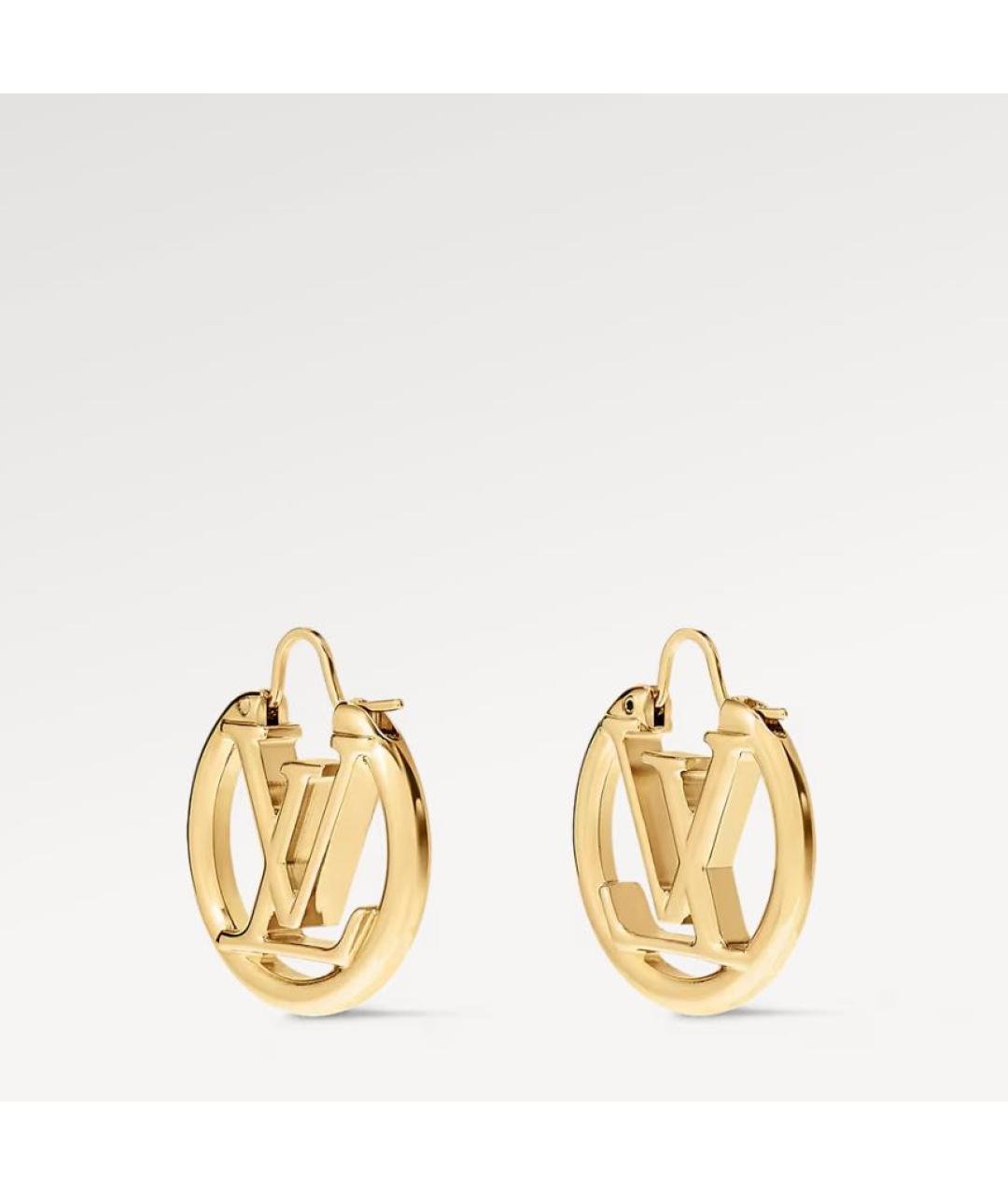 LOUIS VUITTON Золотые металлические серьги, фото 3