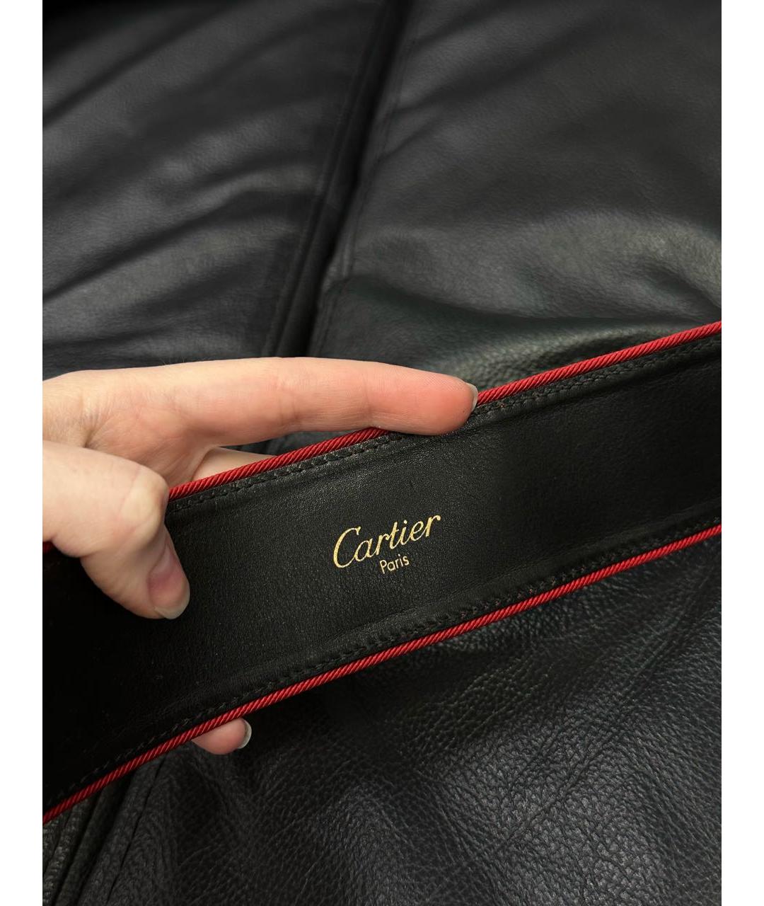 CARTIER Красный кожаный ремень, фото 3
