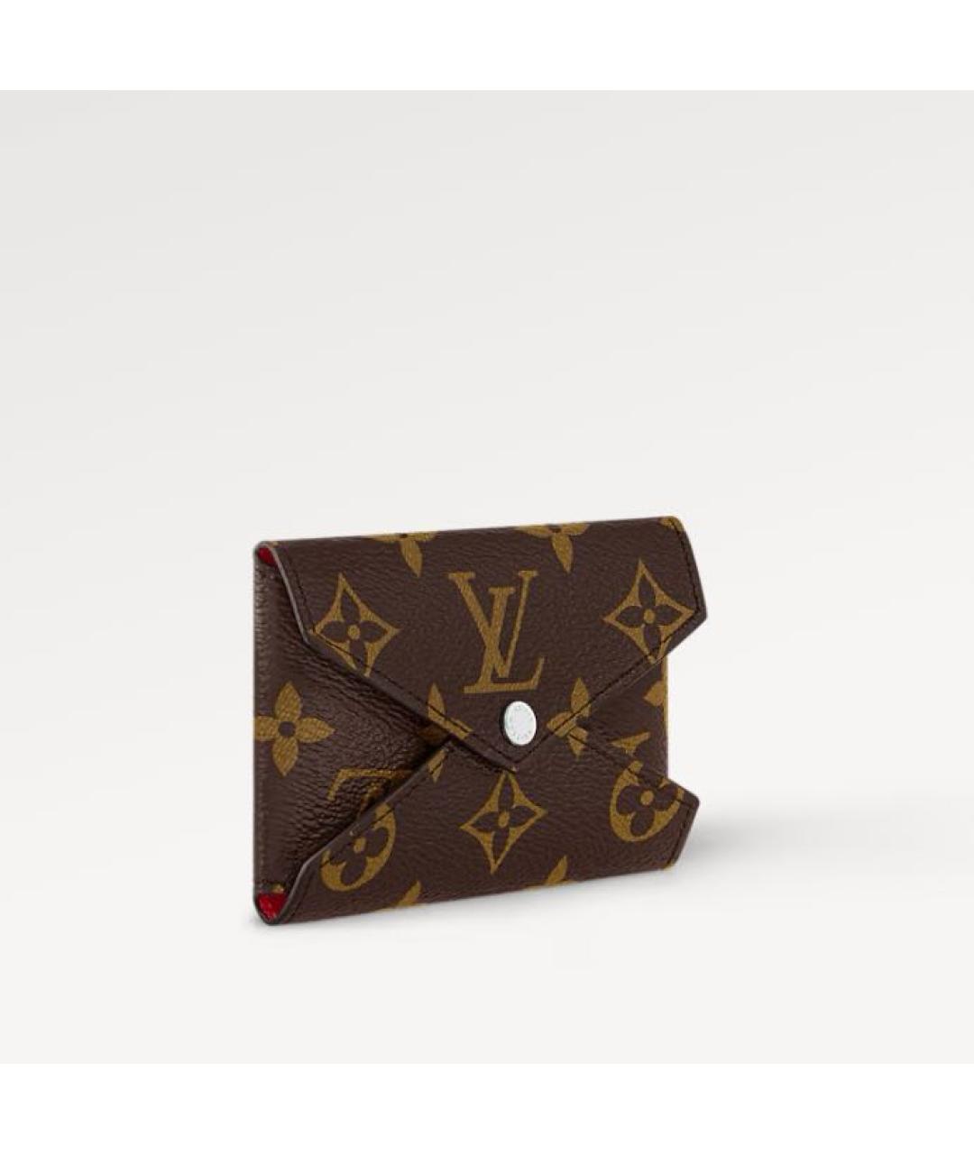 LOUIS VUITTON Коричневый кожаный кардхолдер, фото 2