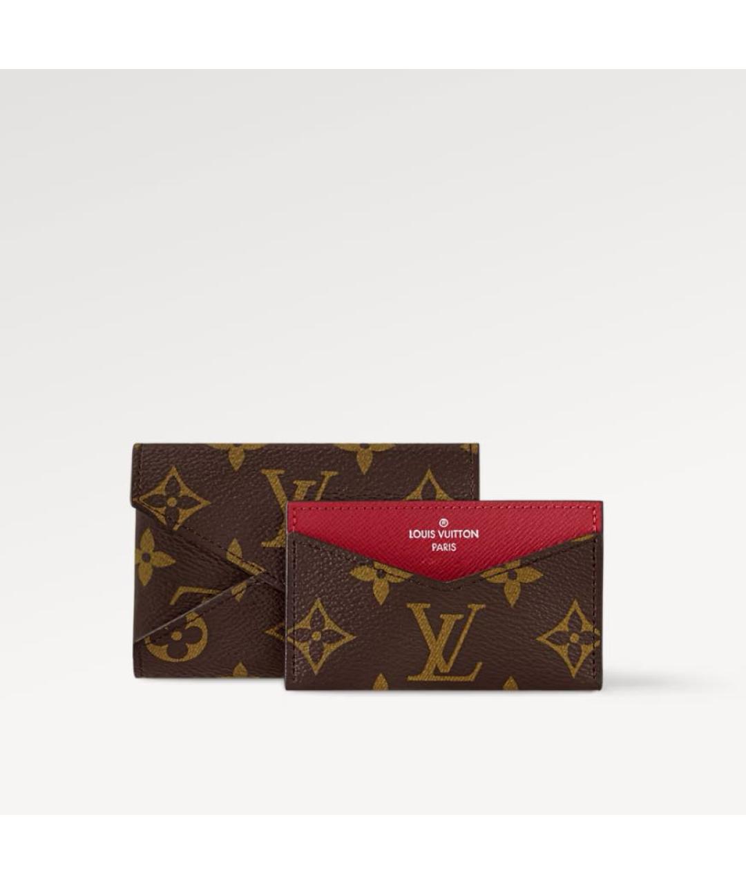LOUIS VUITTON Коричневый кожаный кардхолдер, фото 5