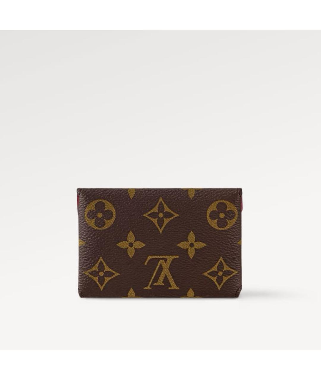 LOUIS VUITTON Коричневый кожаный кардхолдер, фото 4