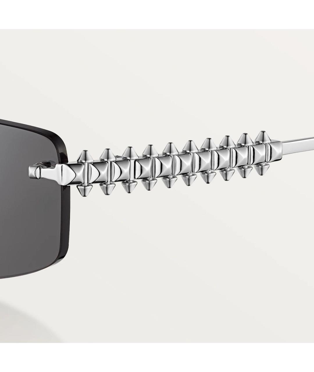 CARTIER Антрацитовые металлические солнцезащитные очки, фото 3