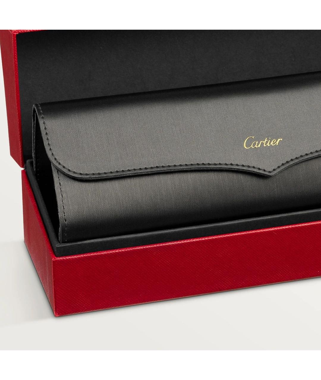 CARTIER Антрацитовые металлические солнцезащитные очки, фото 4