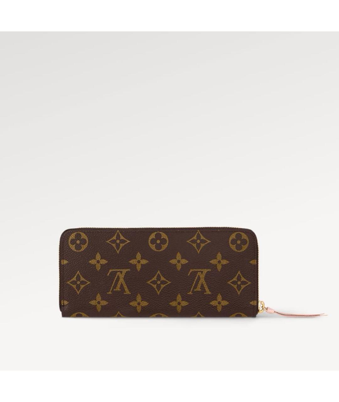LOUIS VUITTON Коричневый кожаный кошелек, фото 4