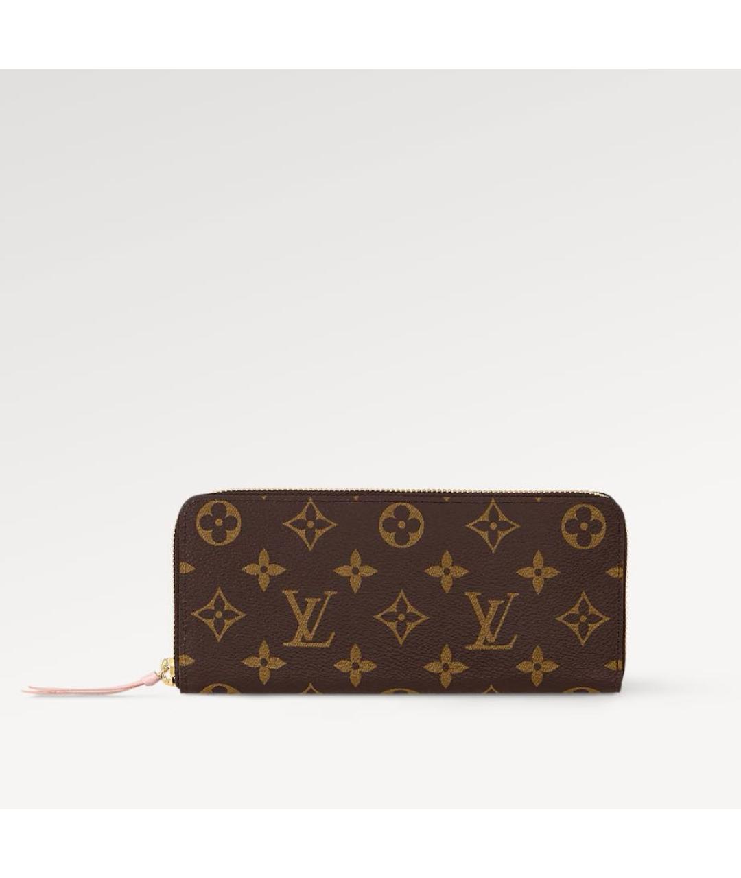LOUIS VUITTON Коричневый кожаный кошелек, фото 5