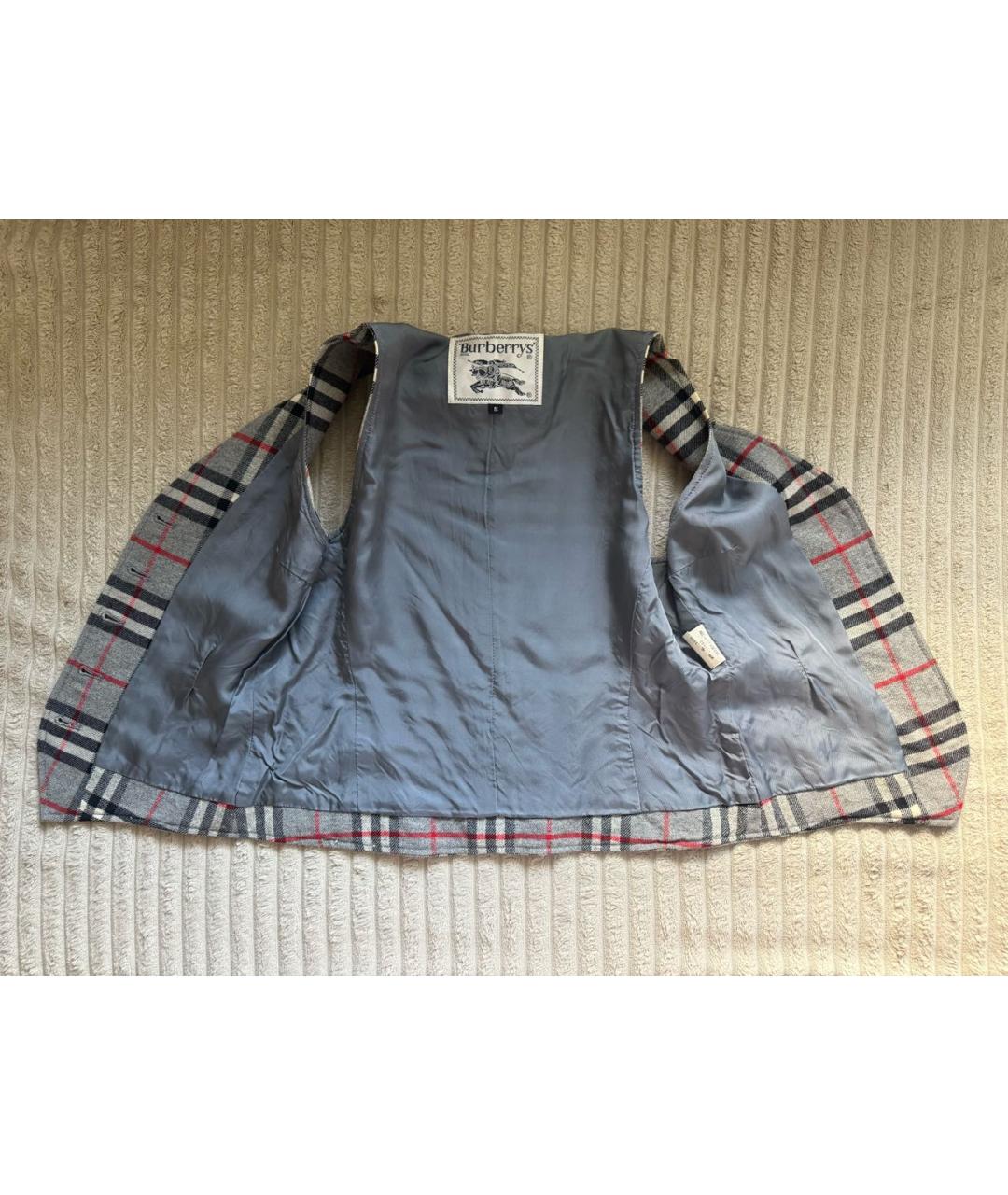 BURBERRY Серый хлопковый жилет, фото 6