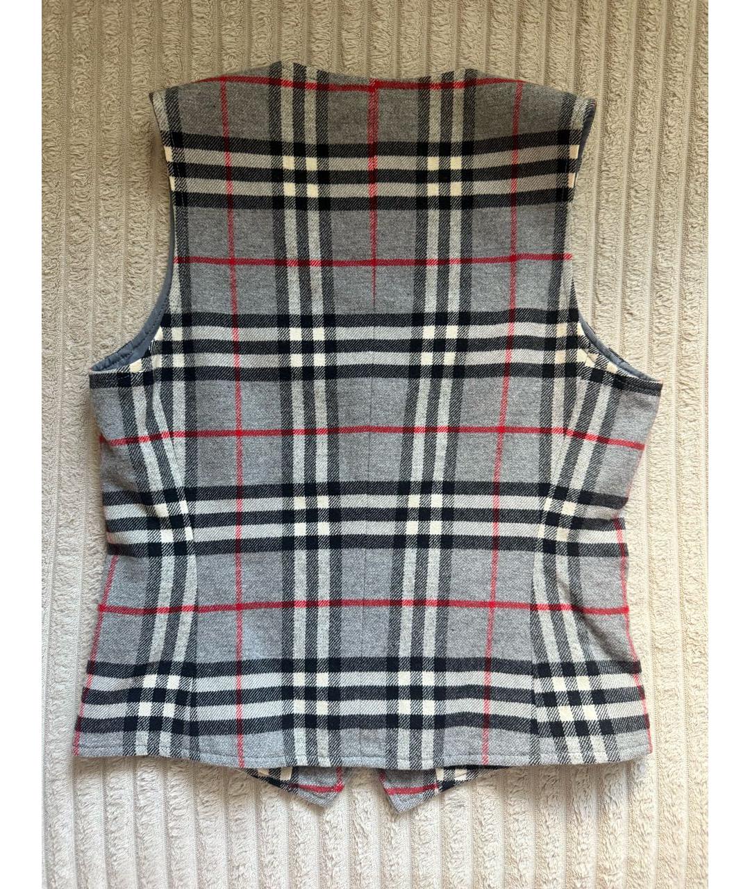 BURBERRY Серый хлопковый жилет, фото 5