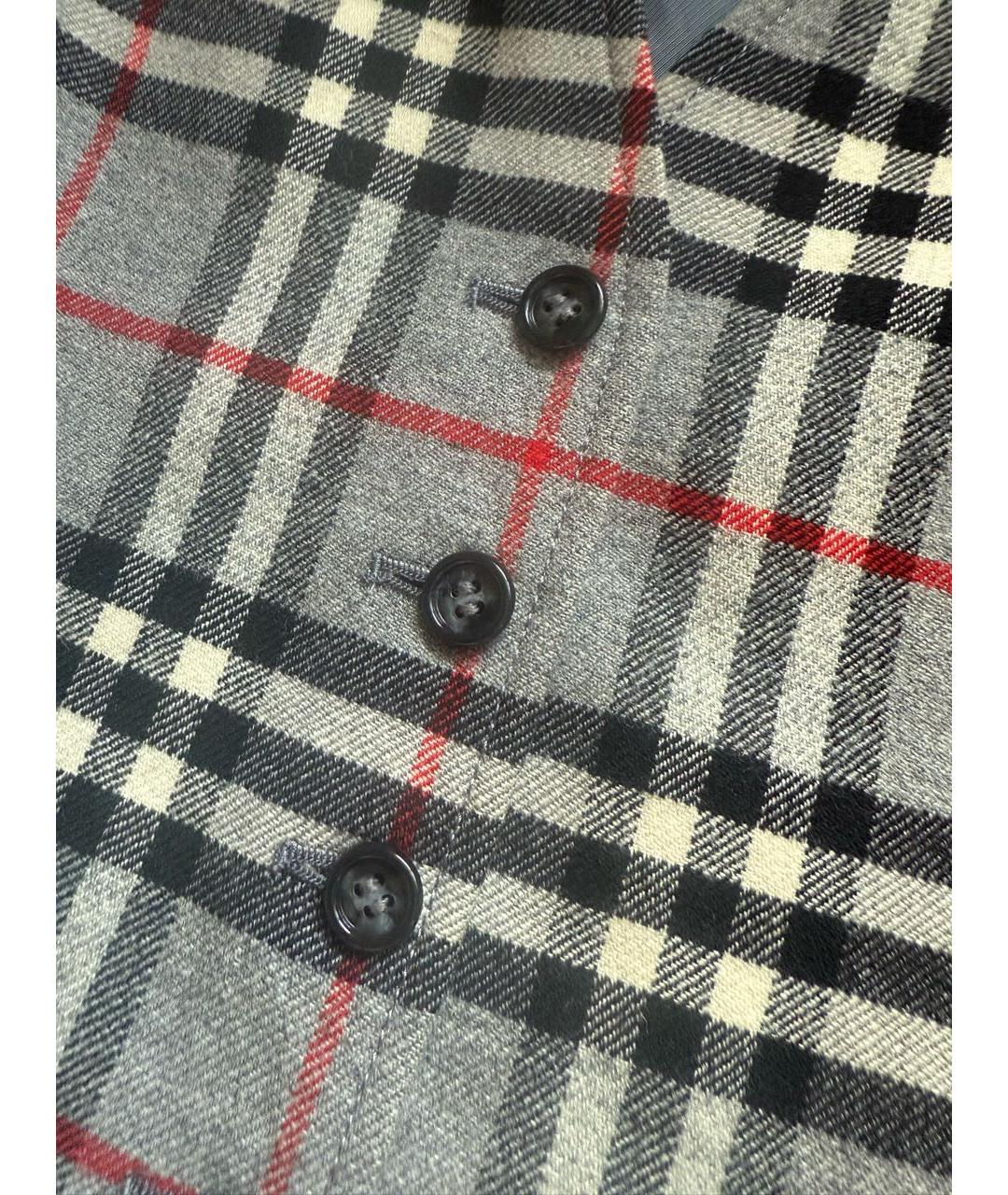 BURBERRY Серый хлопковый жилет, фото 4