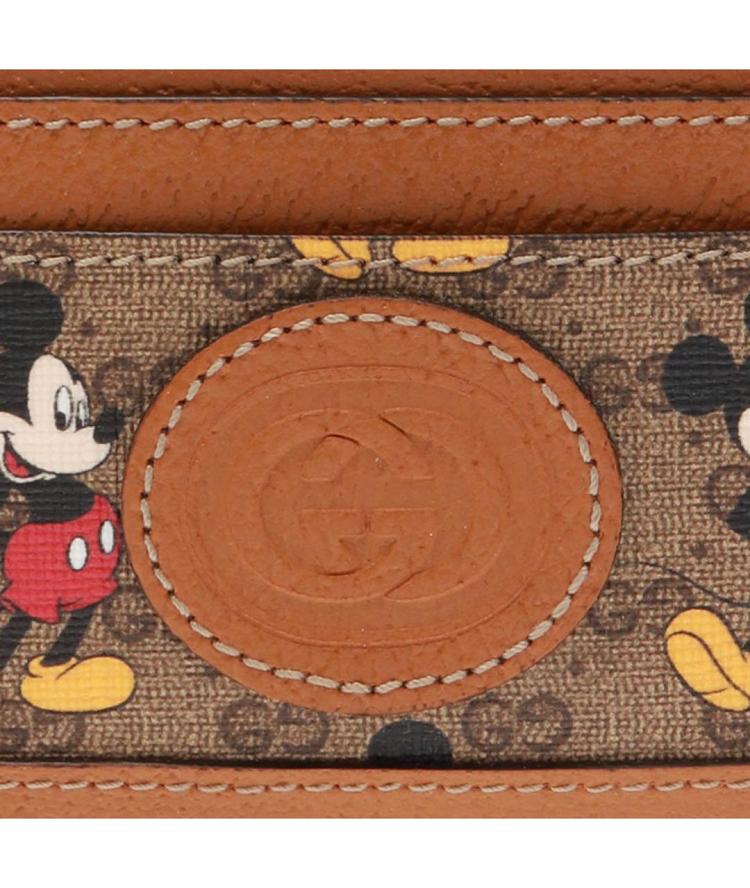 GUCCI Коричневый кожаный кардхолдер, фото 4