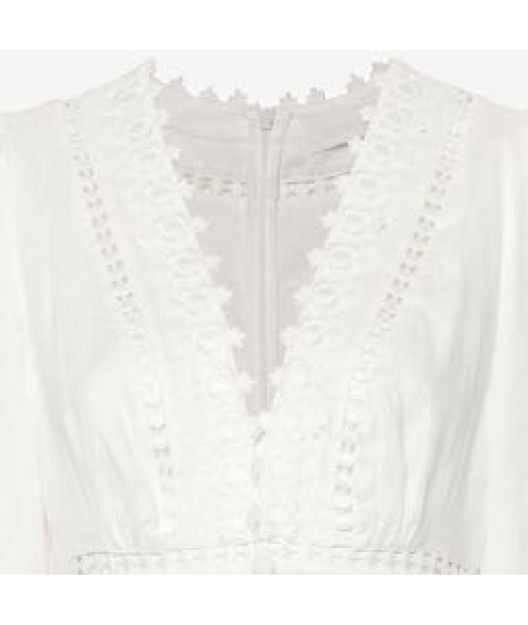 ZIMMERMANN Белое льняное повседневное платье, фото 3