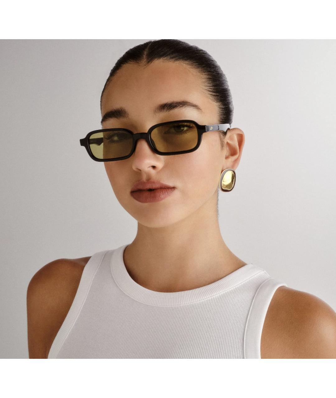 LE SPECS Черные пластиковые солнцезащитные очки, фото 4