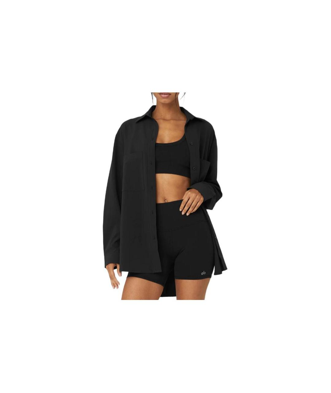 ALO YOGA Черная рубашка, фото 3