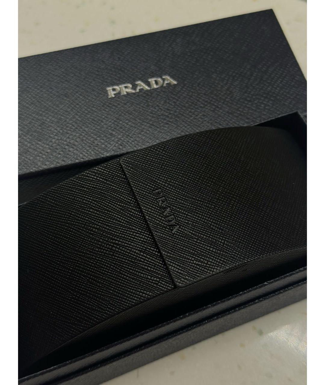 PRADA Черные металлические солнцезащитные очки, фото 4