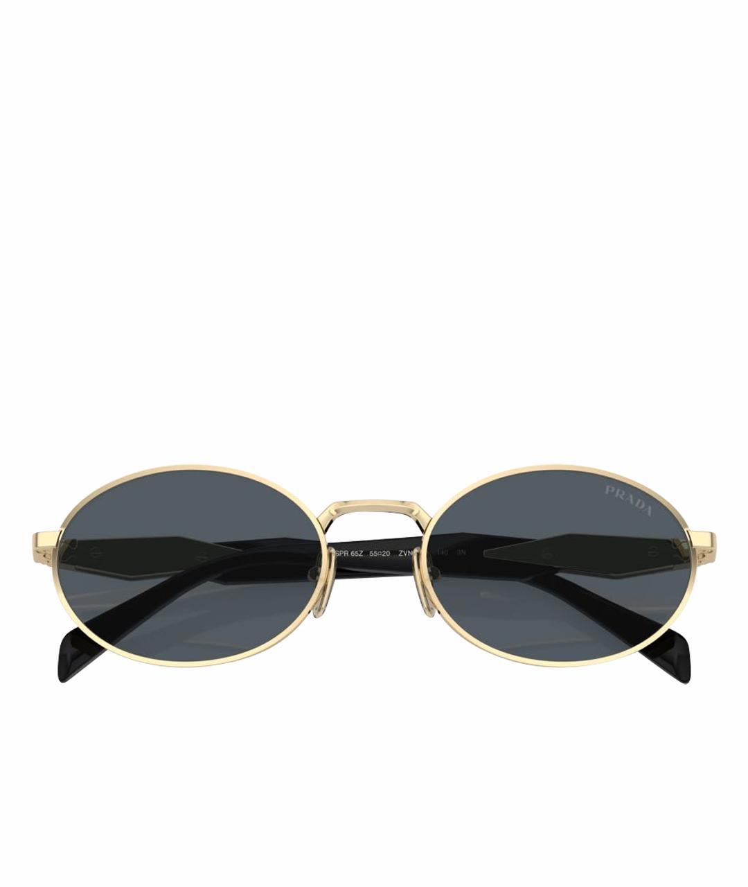 PRADA Черные металлические солнцезащитные очки, фото 1