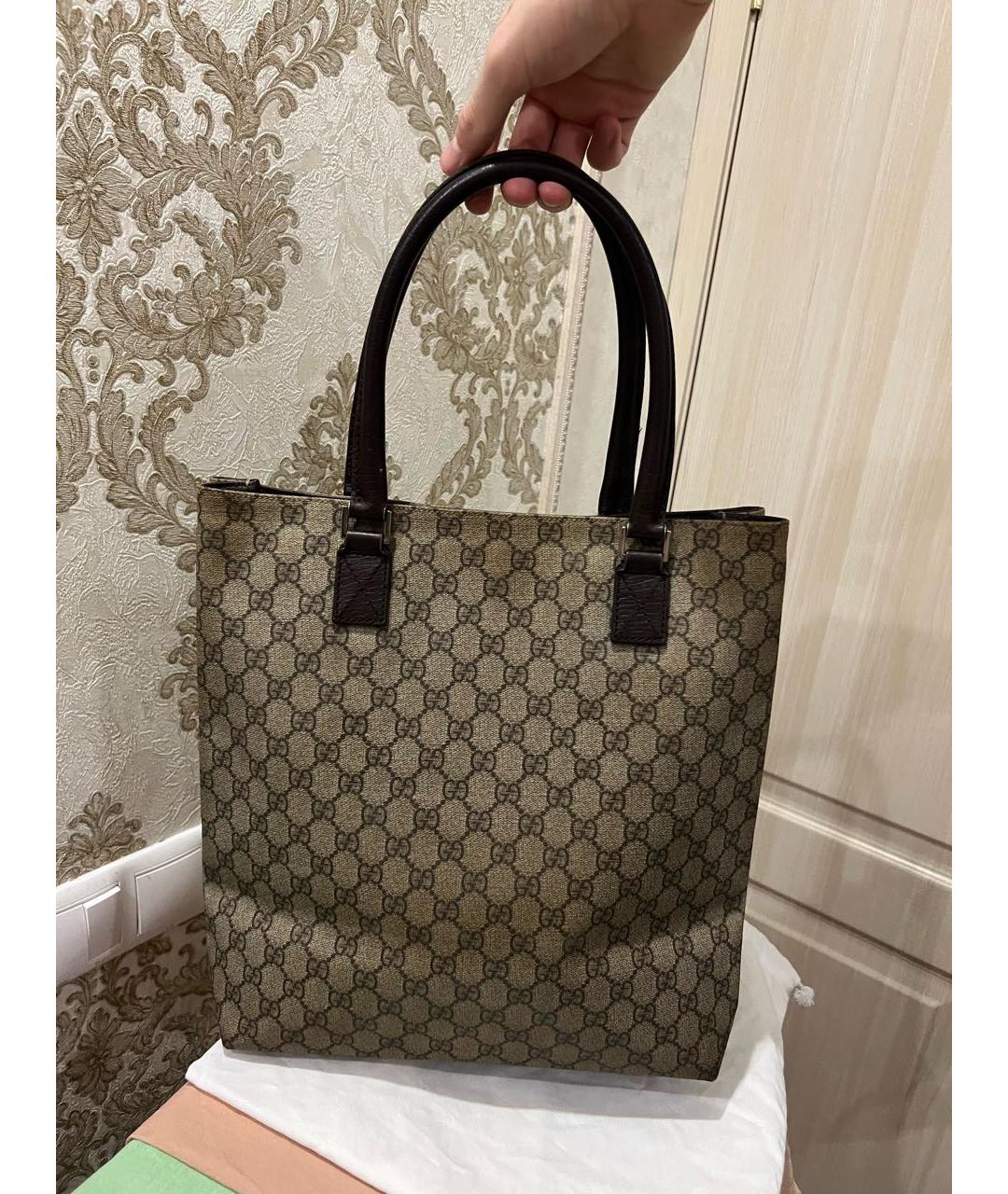 GUCCI Коричневая сумка тоут, фото 3