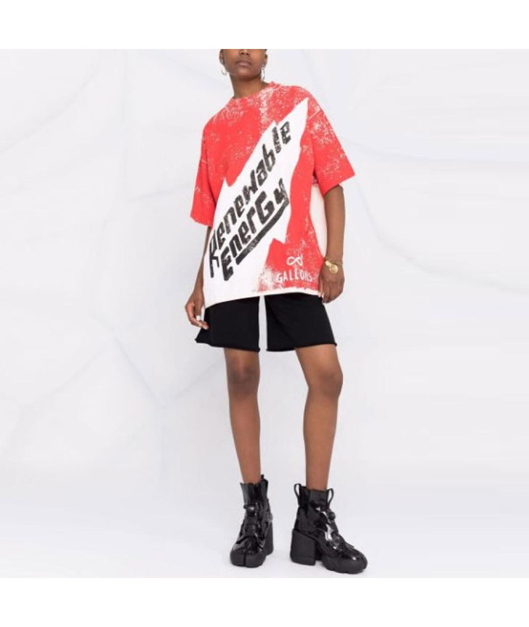 ACNE STUDIOS Красная хлопковая футболка, фото 4