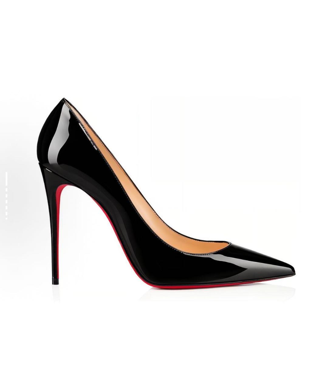 CHRISTIAN LOUBOUTIN Черные кожаные туфли, фото 5
