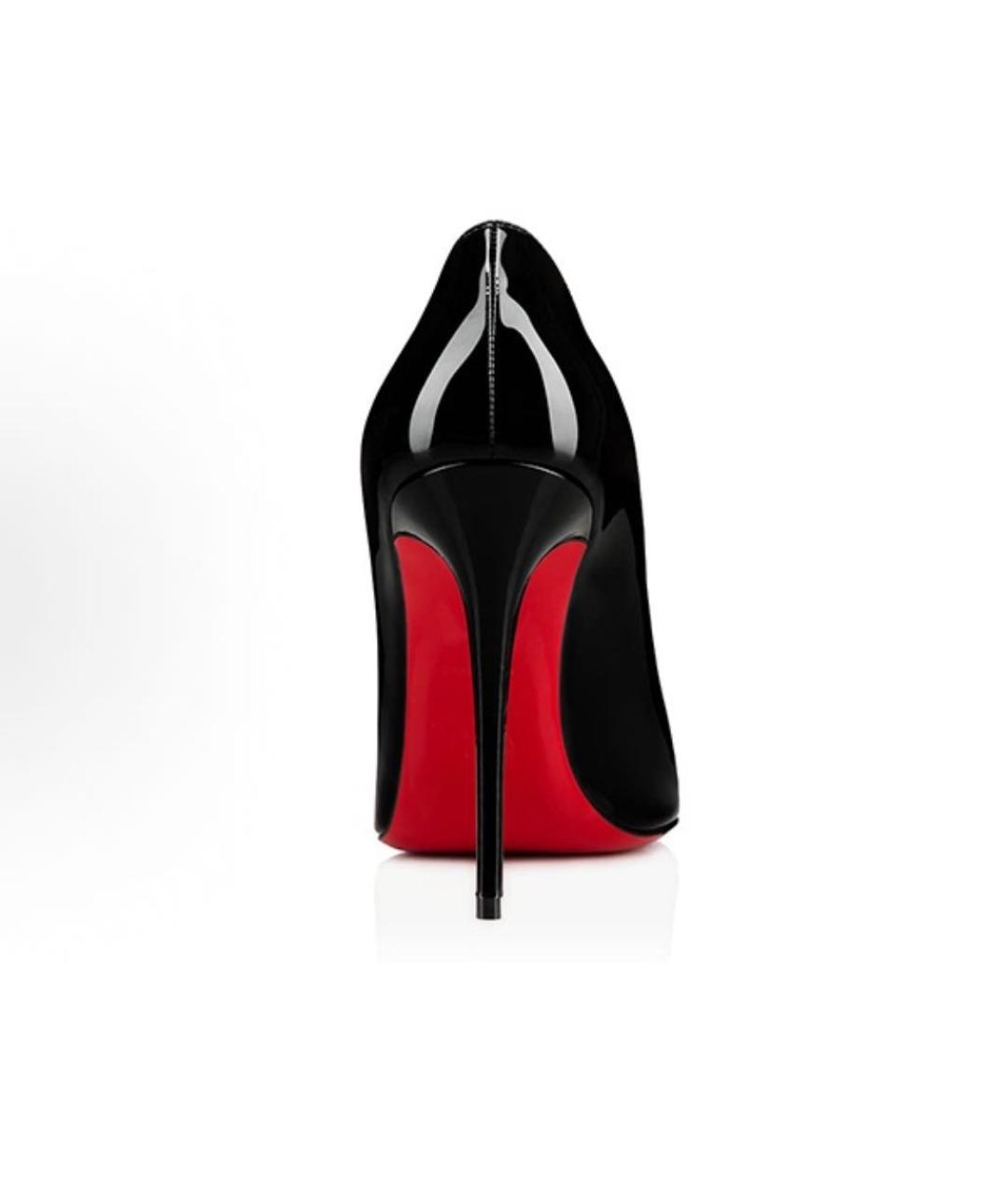 CHRISTIAN LOUBOUTIN Черные кожаные туфли, фото 4